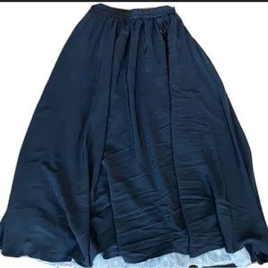 Scarlet darkness skirt, woman’s small, black, ruffle bruised, a line maxi skirt